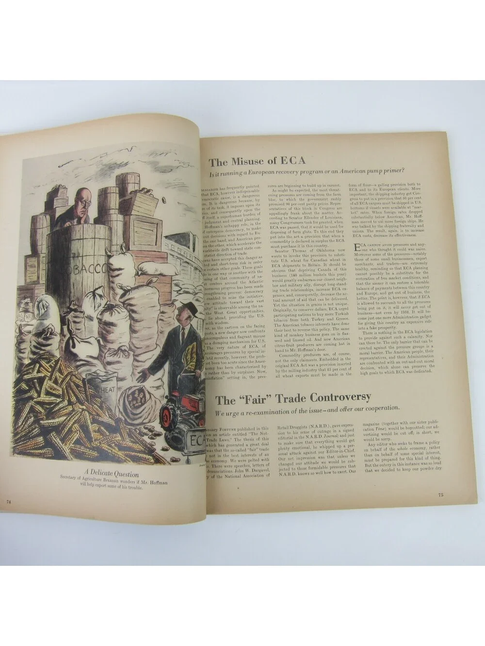 Vintage FORTUNE Magazine April 1949 Thomas Fransioli Cover Lincoln Cadillac Ads
